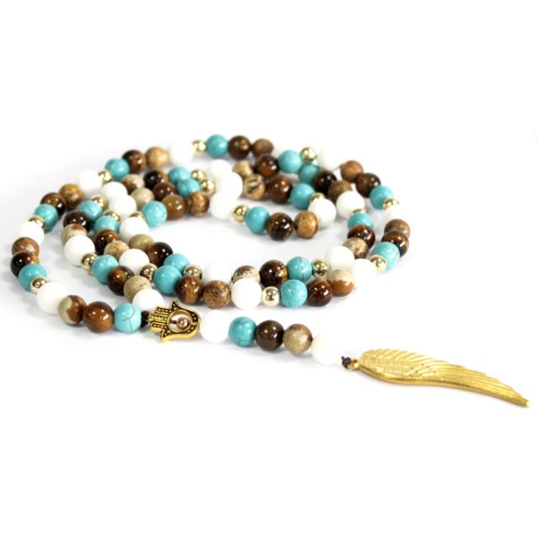 Multi-bead Gemstone Necklace
